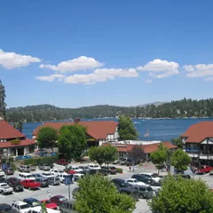 Lake Arrowhead Village beside the lake
