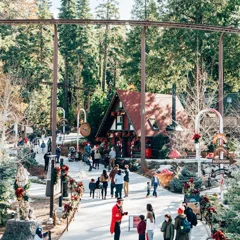 A family visiting SkyPark at Santa’s Village